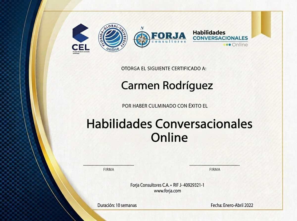 Certificado del Programa de Habilidades Comunicacionales para Gerentes
